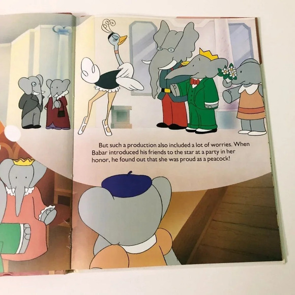Vtg 1990 Babar The Show Must Go On  Jellybean Press Book - Picture 12 of 16